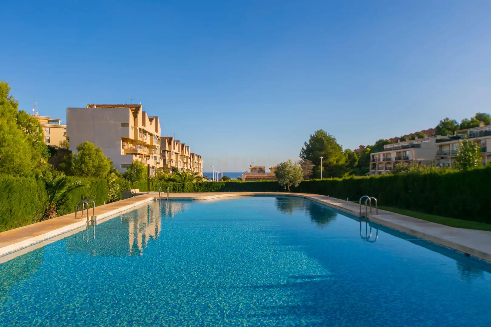 Swimming pool of Apartments for rent in Calpe / Calp  with Air Conditioner, Oven and Washing machine