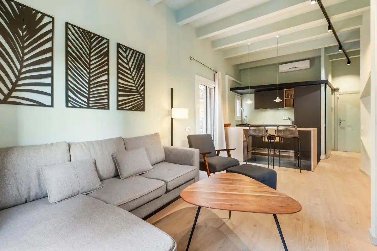 Living room of Flat for sale in Barcelona  with Air Conditioner, Heating and Furnished