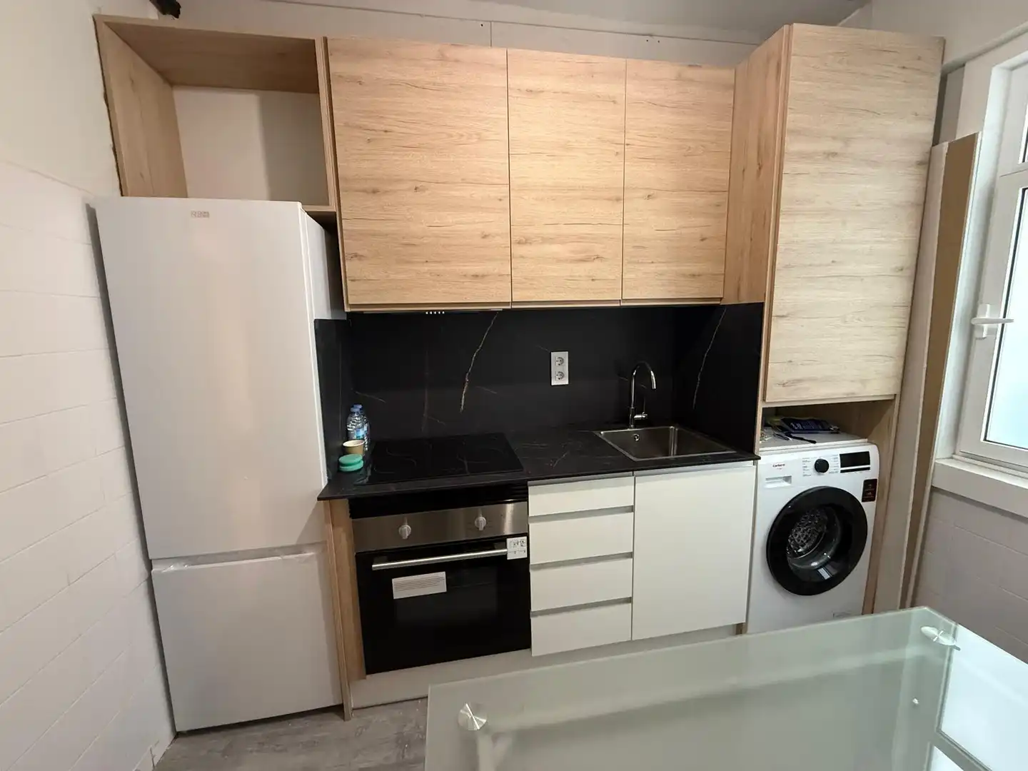 Kitchen of Flat for rent in A Coruña Capital   with Furnished, Oven and Washing machine