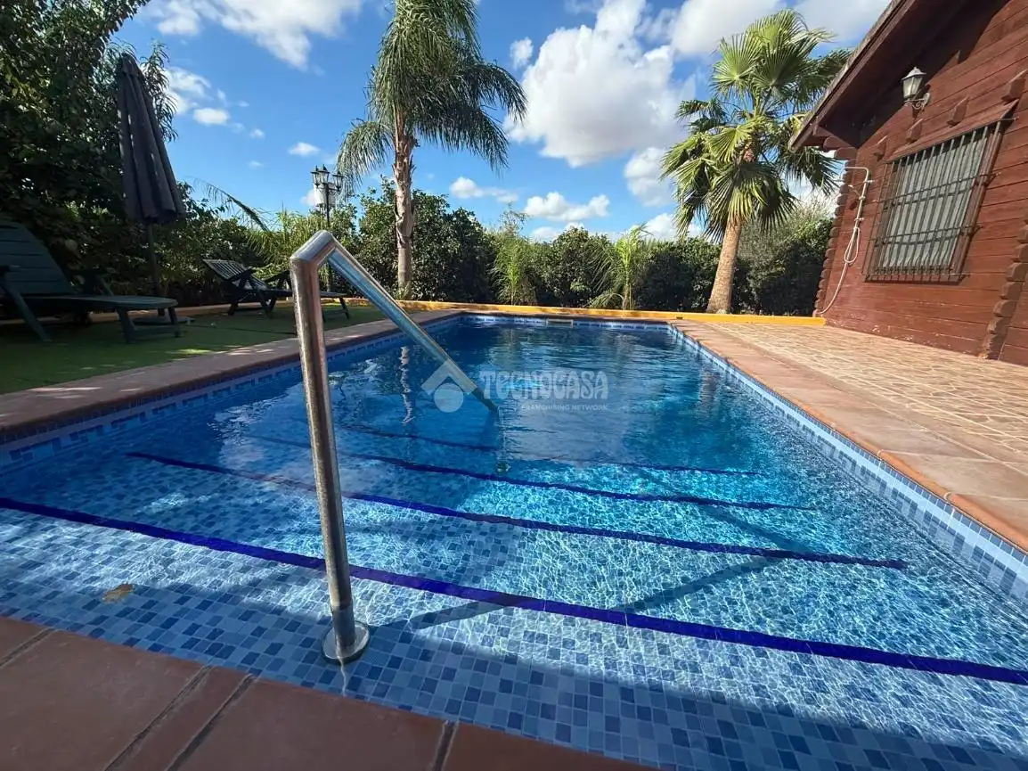 Piscina de Finca rústica en venta en Paradas con Aire acondicionado
