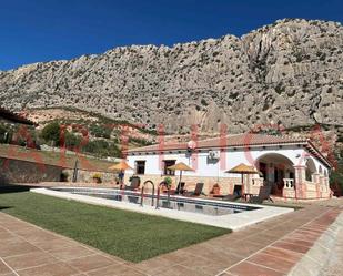 Exterior view of House or chalet for sale in Valle de Abdalajís  with Air Conditioner, Private garden and Swimming Pool