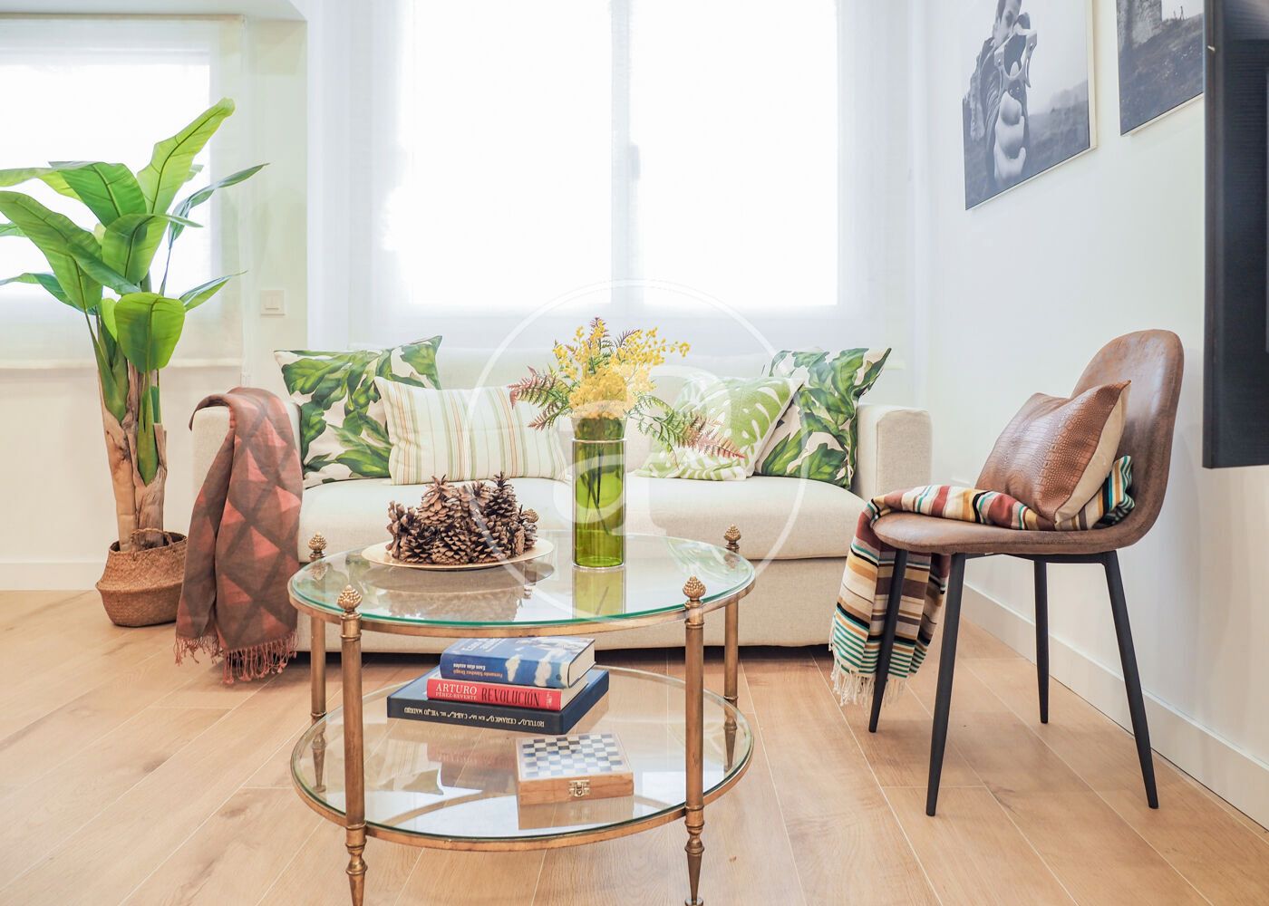 Living room of Flat for rent in  Madrid Capital  with Air Conditioner, Heating and Furnished