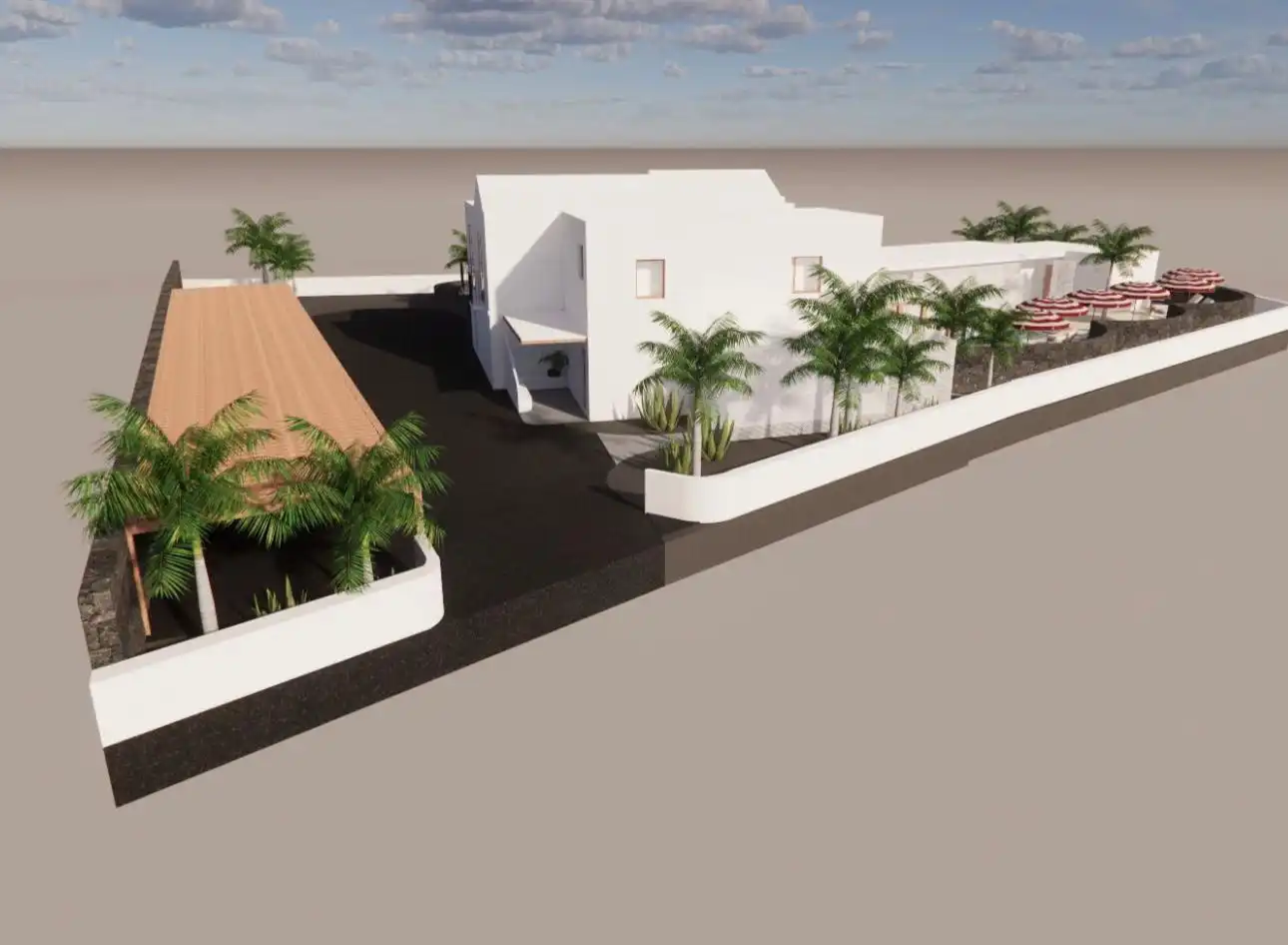 Vista exterior de Casa o xalet en venda en Tinajo amb Jardí privat i Terrassa