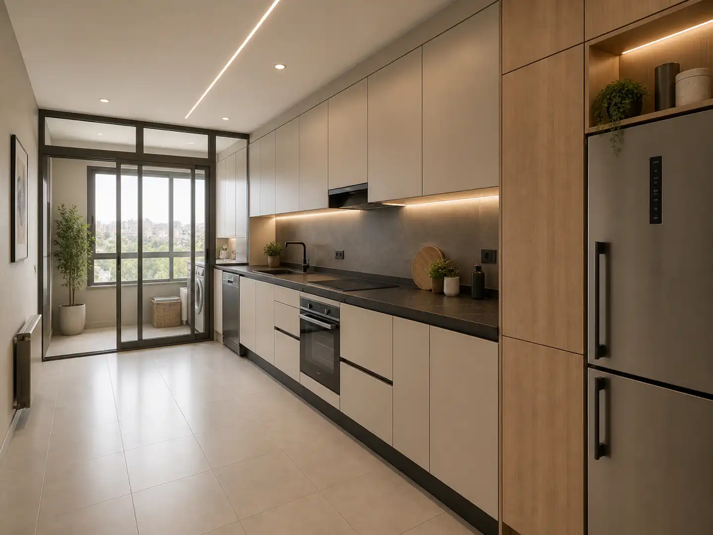 Cocina de Piso en venta en A Coruña Capital  con Calefacción, Parquet y Trastero