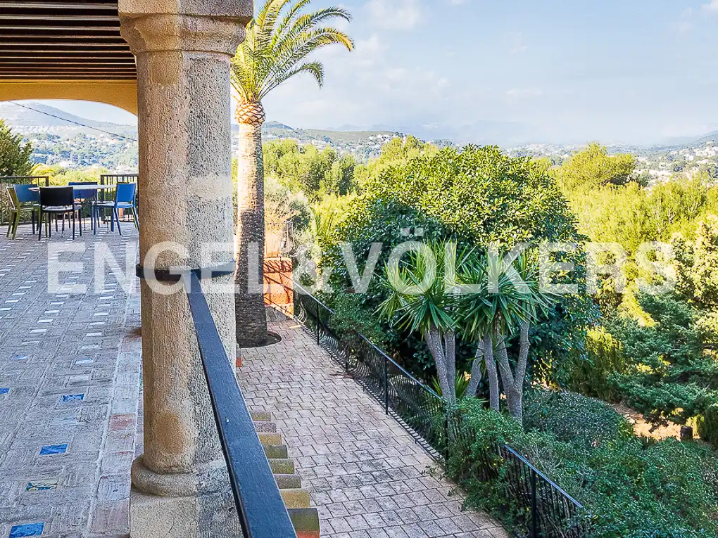 Terrasse von Haus oder Chalet zur Miete in Jávea / Xàbia mit Klimaanlage, Heizung und Privatgarten