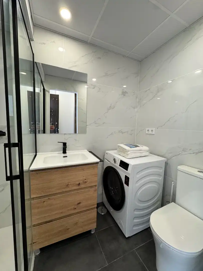 Bathroom of Study for rent in Estepona  with Air Conditioner, Heating and Private garden