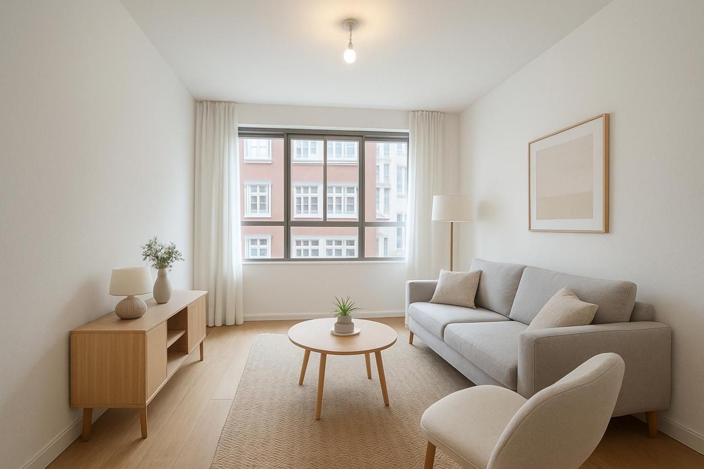 Sala d'estar de Pis en venda en A Coruña Capital  amb Parquet