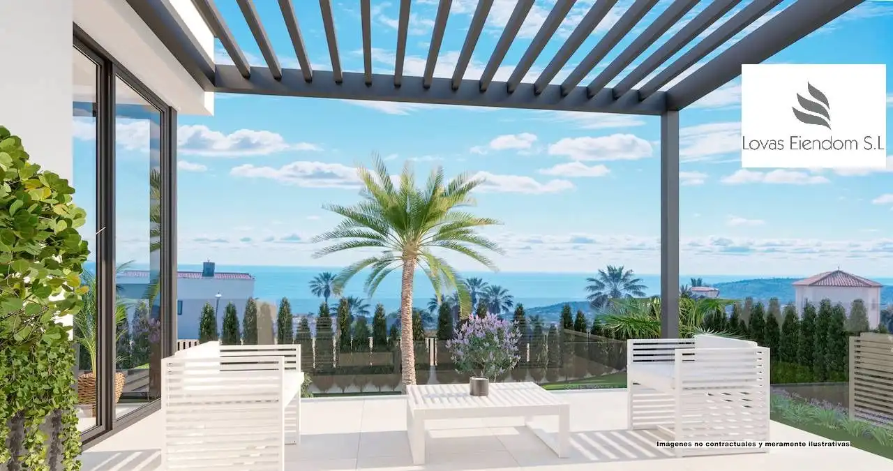 Terrassa de Casa o xalet en venda en L'Alfàs del Pi amb Aire condicionat, Jardí privat i Terrassa