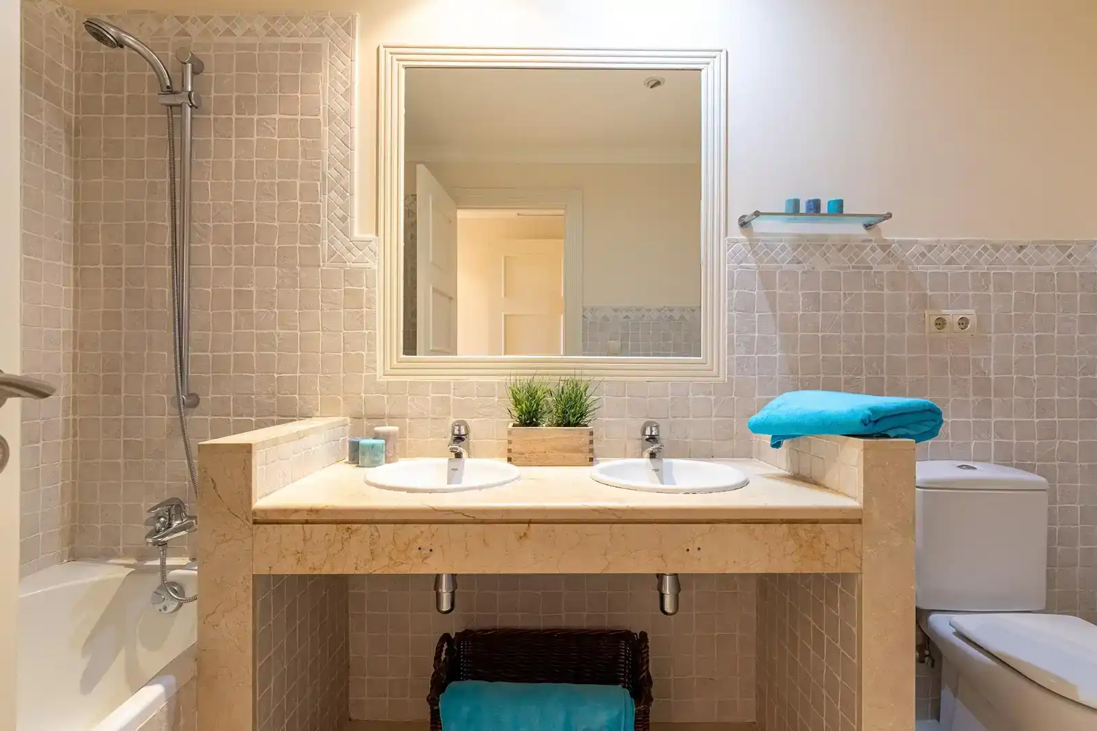 Badezimmer von Wohnung zur Miete in Altea mit Klimaanlage, Privatgarten und Abstellraum