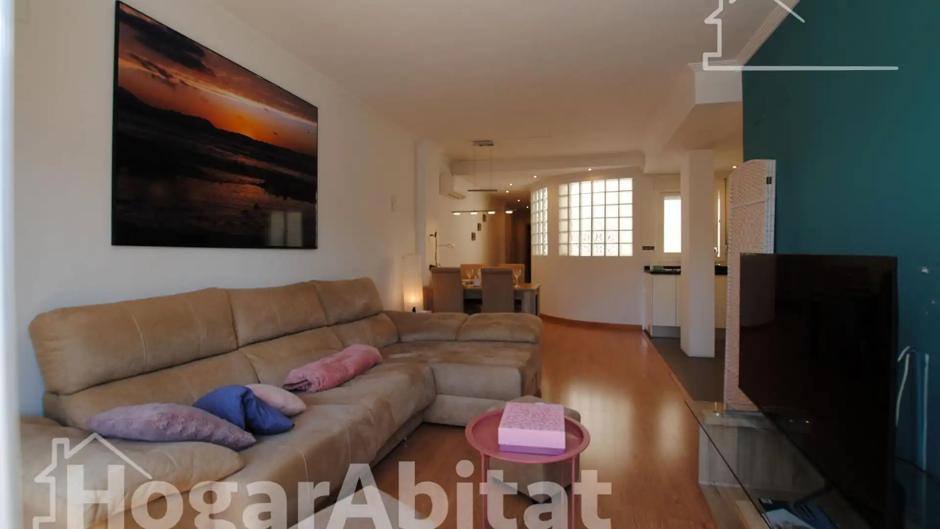Living room of Flat for sale in Beniarbeig  with Air Conditioner, Parquet flooring and Storage room