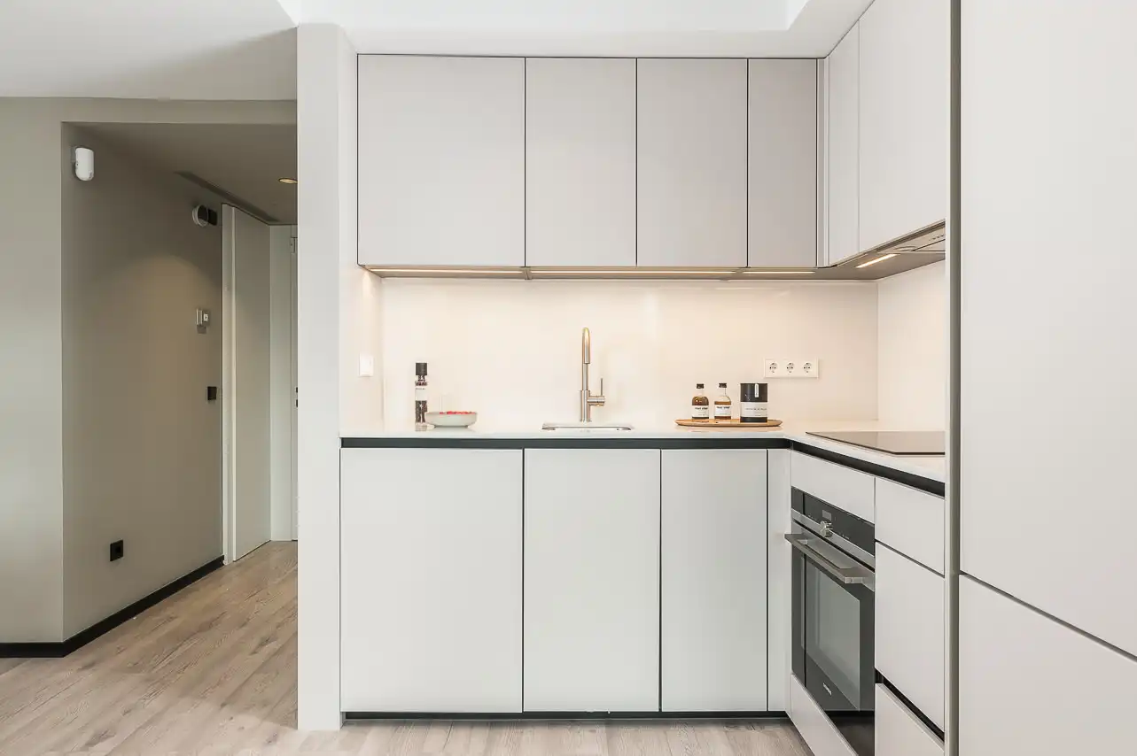 Cocina de Apartamento de alquiler en Barcelona con Aire acondicionado, Calefacción y Amueblado