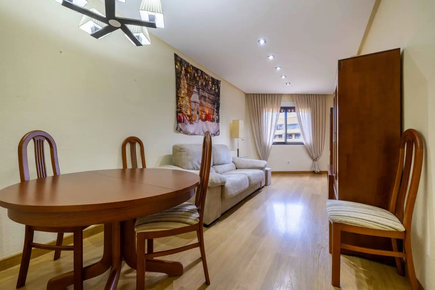 Living room of Flat for sale in Murcia  with Air Conditioner, Heating and Parquet flooring