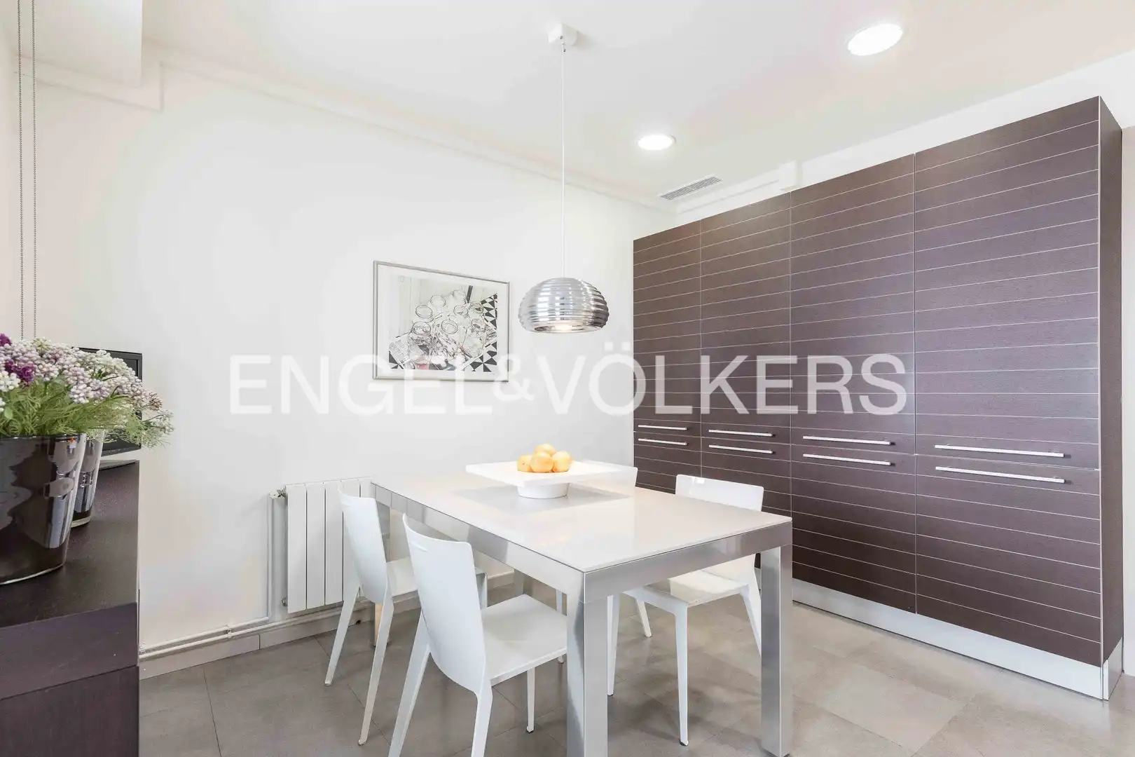 Dining room of Flat for rent in Barcelona  with Air Conditioner, Heating and Parquet flooring