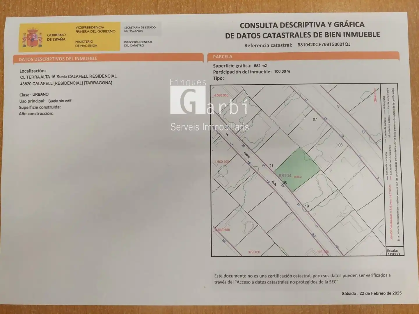 Land for sale in Calafell