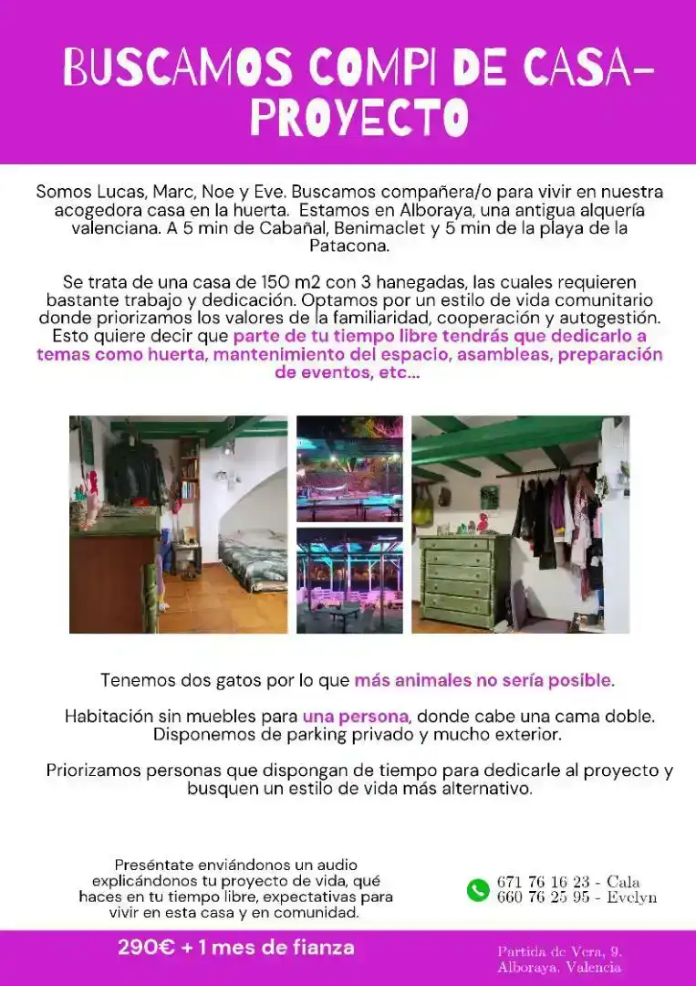 Schlafzimmer von Country house zur Miete in Alboraya mit Privatgarten, Abstellraum und Schwimmbad