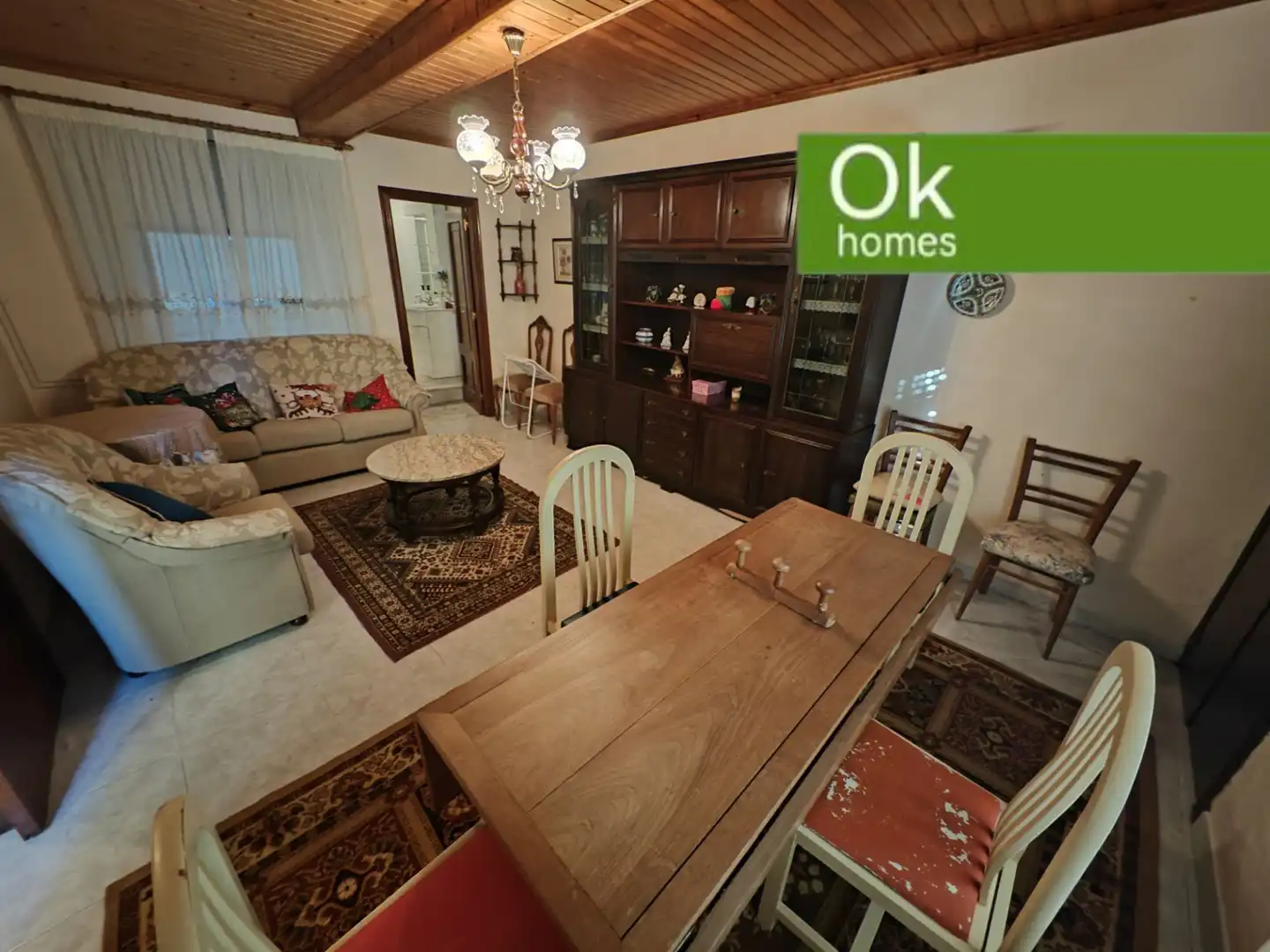 Sala de estar de Casa adosada en venta en Vilasantar con Calefacción, Jardín privado y Parquet