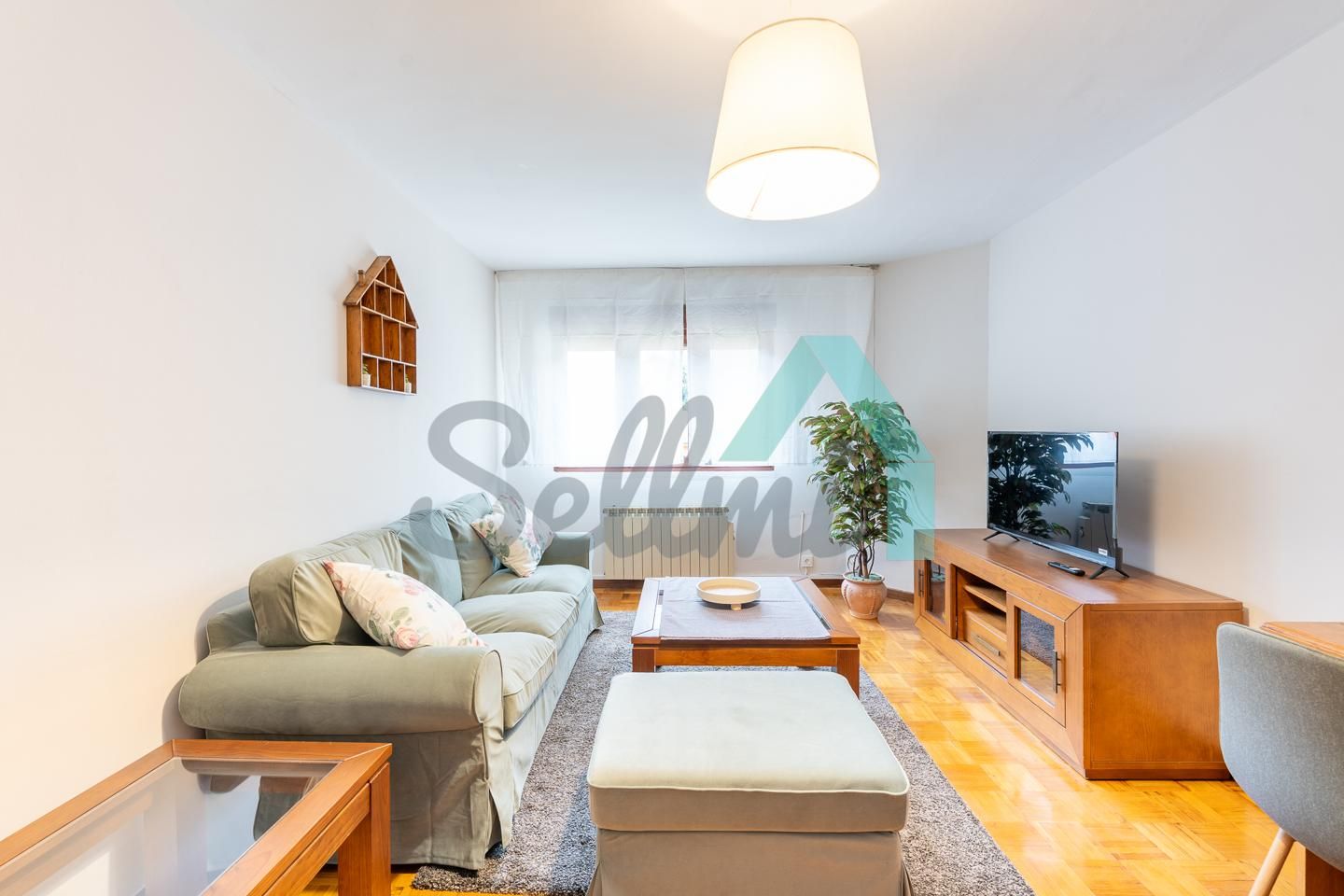 Sala de estar de Piso en venta en Laviana con Calefacción, Parquet y Terraza