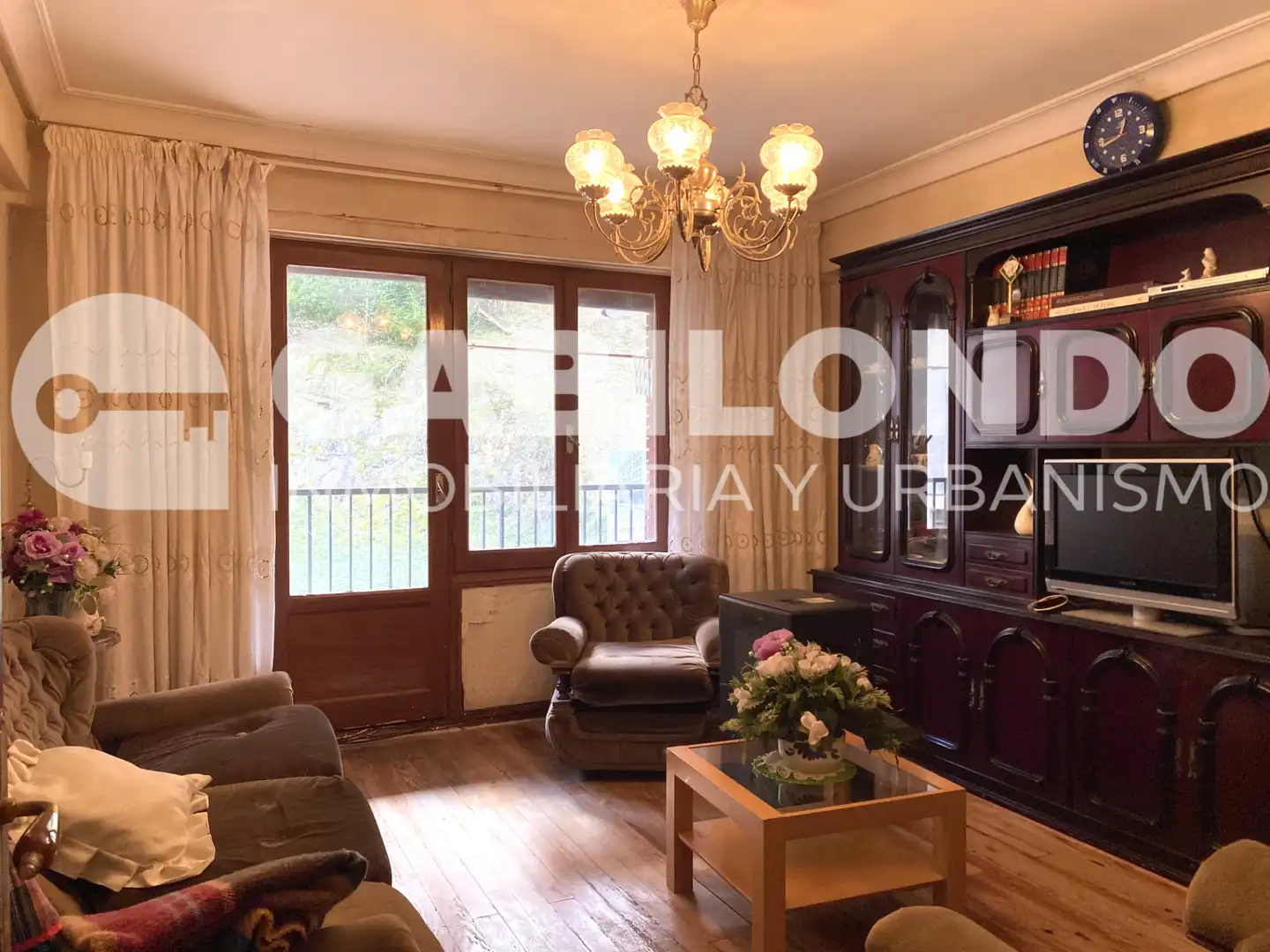 Sala de estar de Piso en venta en Elgoibar con Calefacción, Parquet y Trastero