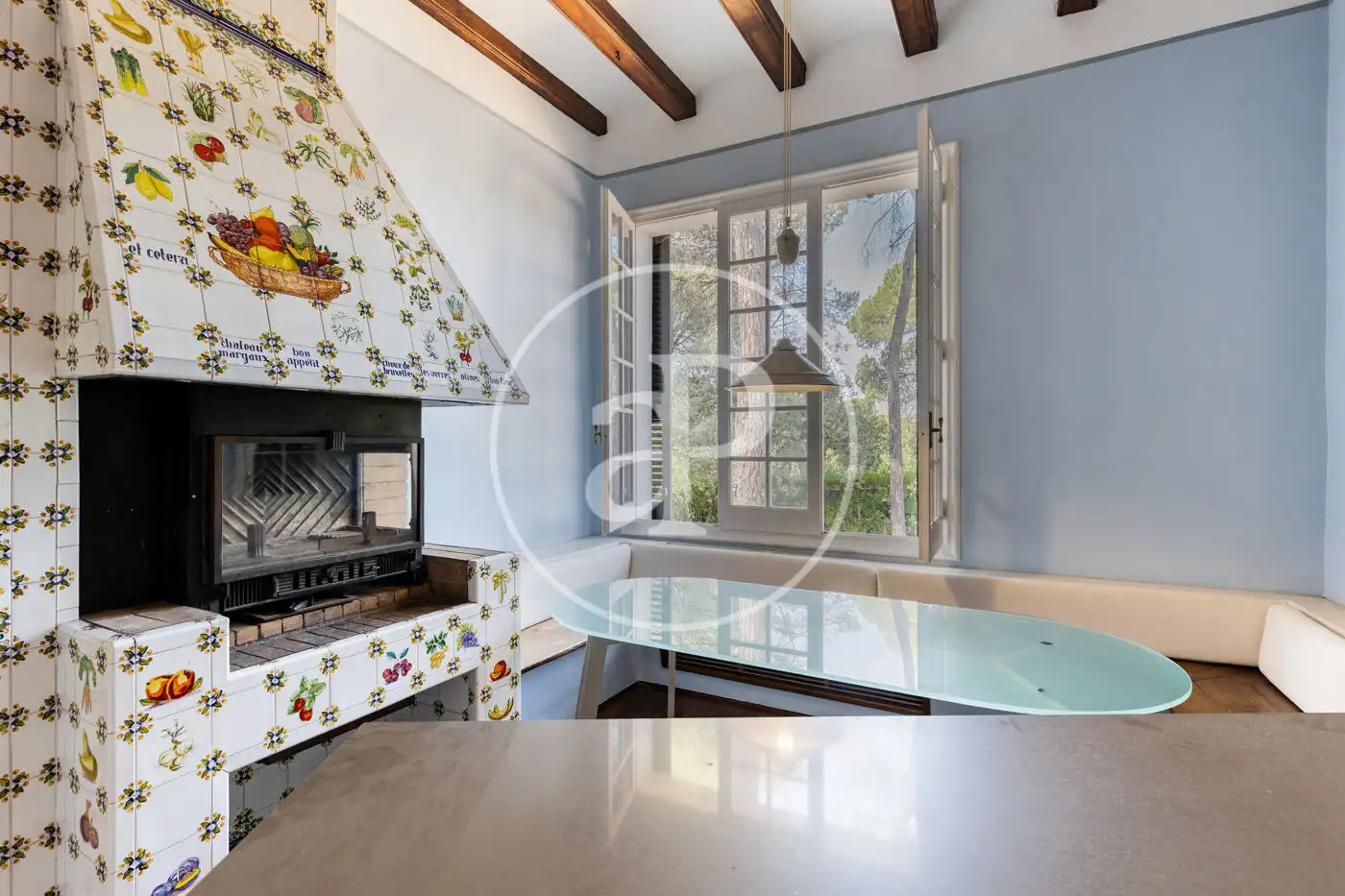 Cocina de Casa o chalet en venta en Sant Cugat del Vallès con Calefacción, Jardín privado y Terraza
