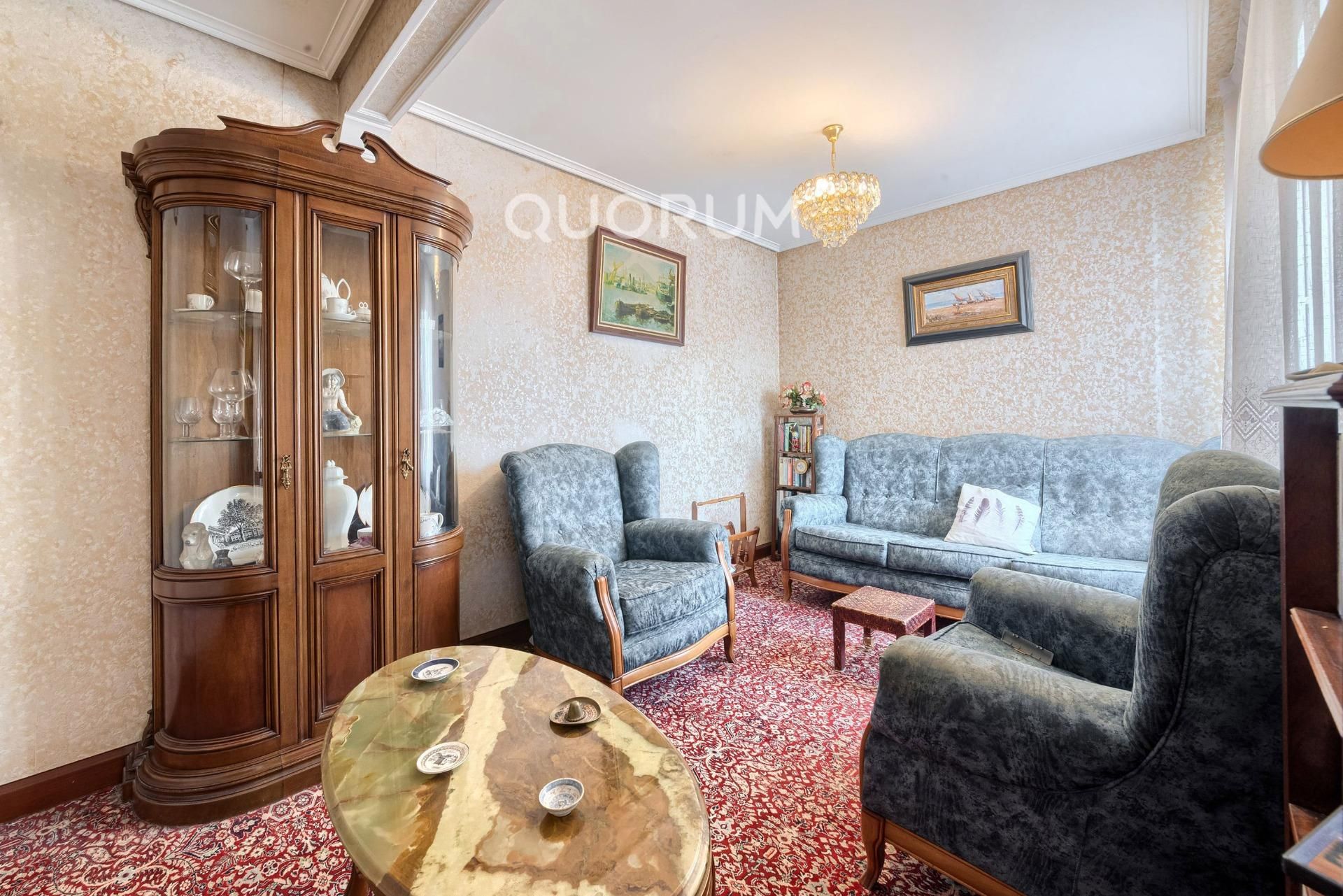 Living room of Flat for sale in Bilbao   with Heating and Furnished