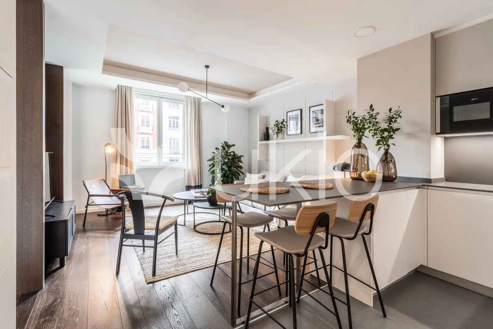 Living room of Apartments for rent in Madrid  with Air Conditioner, Heating and Furnished