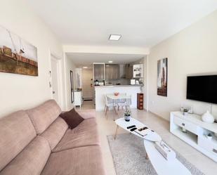 Sala d'estar de Apartament en venda en Dénia amb Aire condicionat, Jardí privat i Terrassa