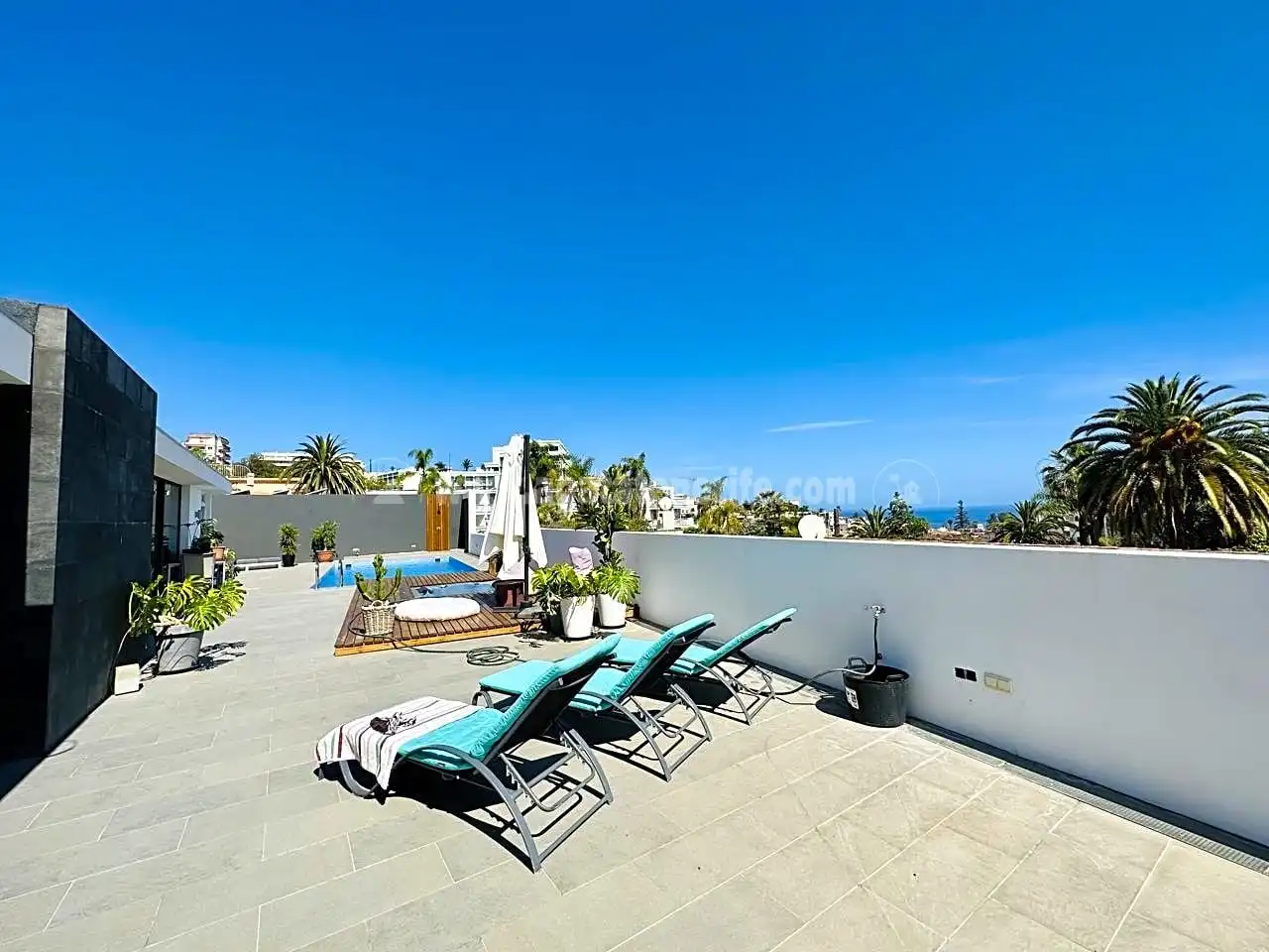 Terraza de Casa o chalet en venta en Puerto de la Cruz con Jardín privado, Terraza y Piscina