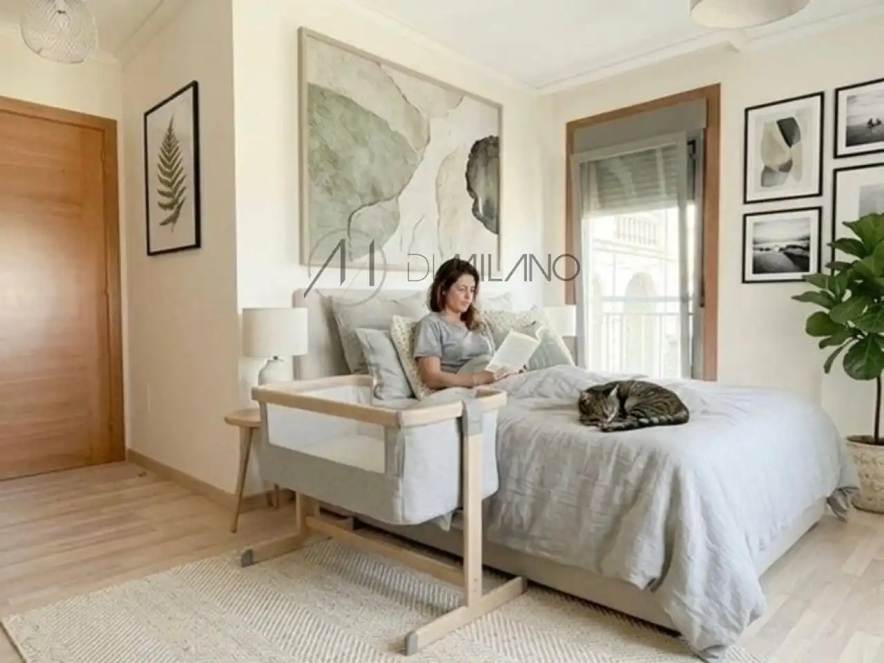 Schlafzimmer von Wohnung zum Verkauf in Vigo  mit Heizung, Parkett und Balkon