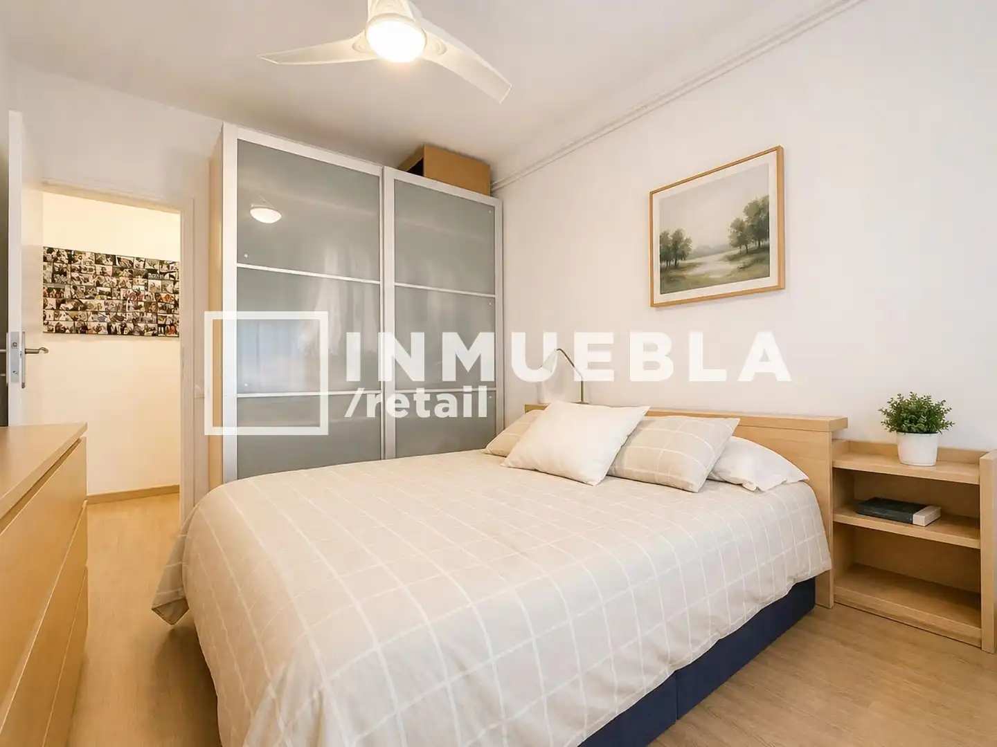 Schlafzimmer von Wohnung zum Verkauf in Barcelona mit Heizung, Parkett und Terrasse