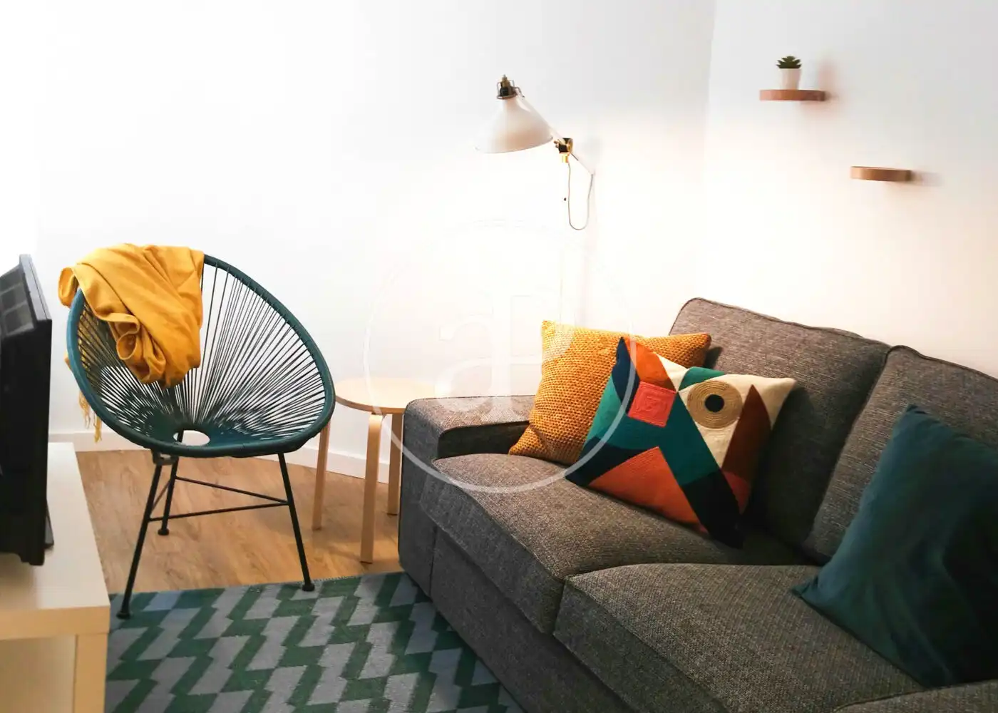 Living room of Flat for sale in Barcelona  with Heating and Furnished