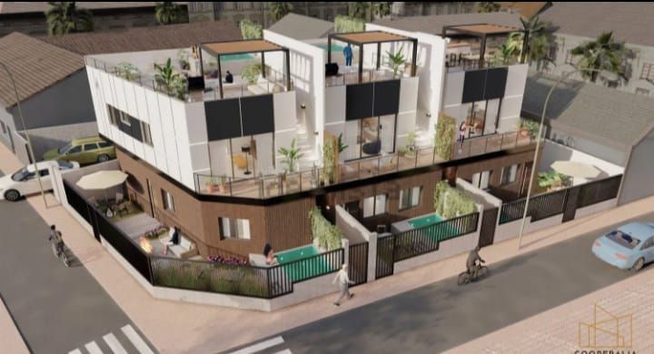 Exterior view of Apartment for sale in San Javier  with Air Conditioner, Heating and Private garden