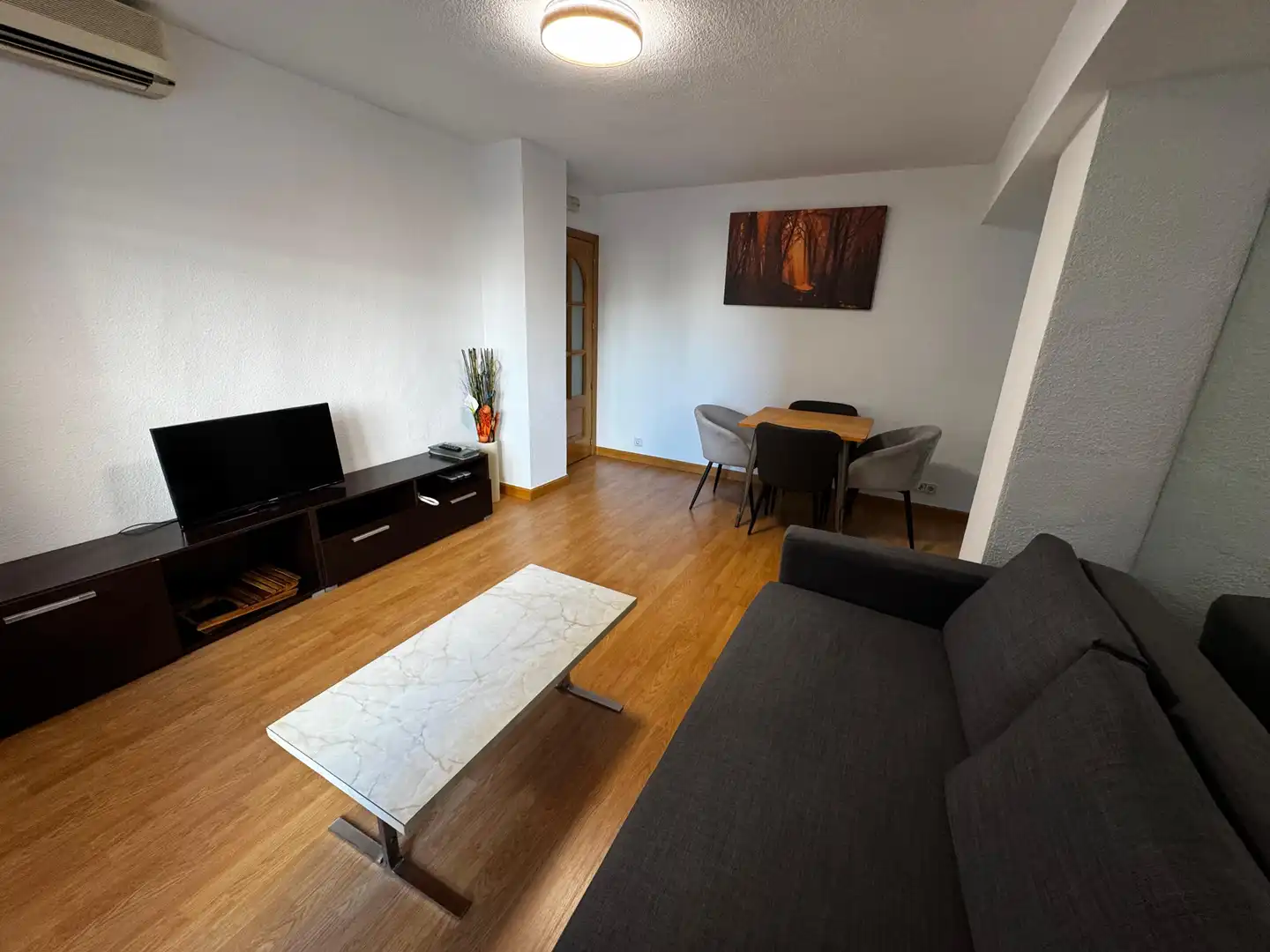 Sala d'estar de Pis de lloguer en  Madrid Capital amb Aire condicionat, Terrassa i Balcó