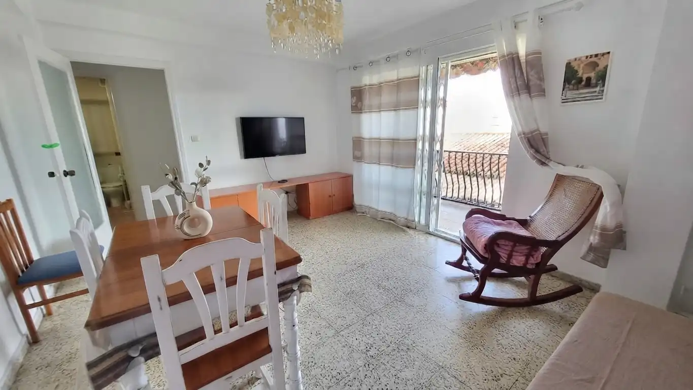 Sala d'estar de Pis de lloguer en Rincón de la Victoria amb Terrassa, Moblat i Forn