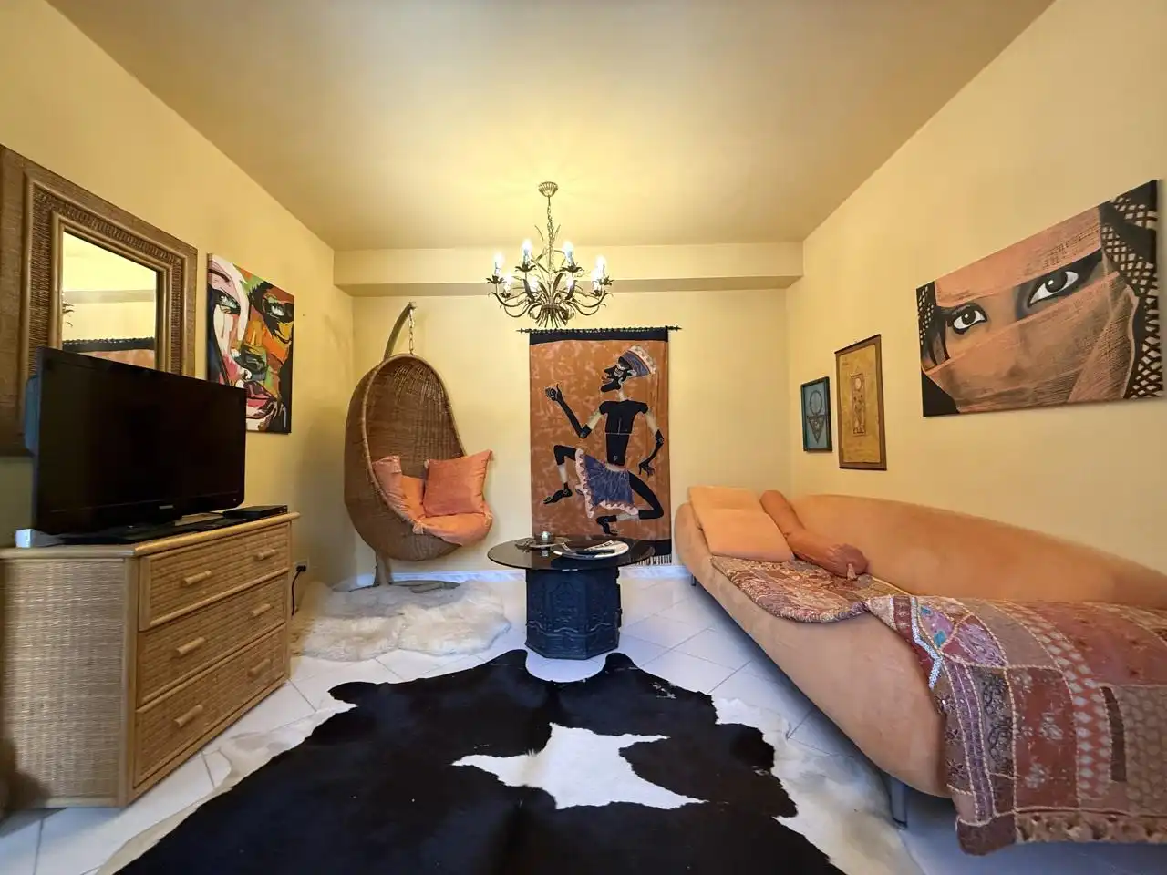 Sala d'estar de Casa o xalet en venda en Mogán amb Aire condicionat, Jardí privat i Terrassa