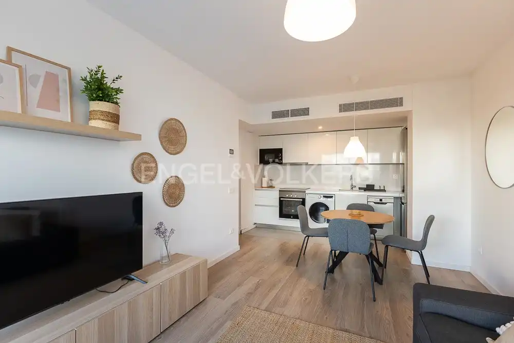 Living room of Flat for rent in Valencia  with Air Conditioner, Heating and Parquet flooring