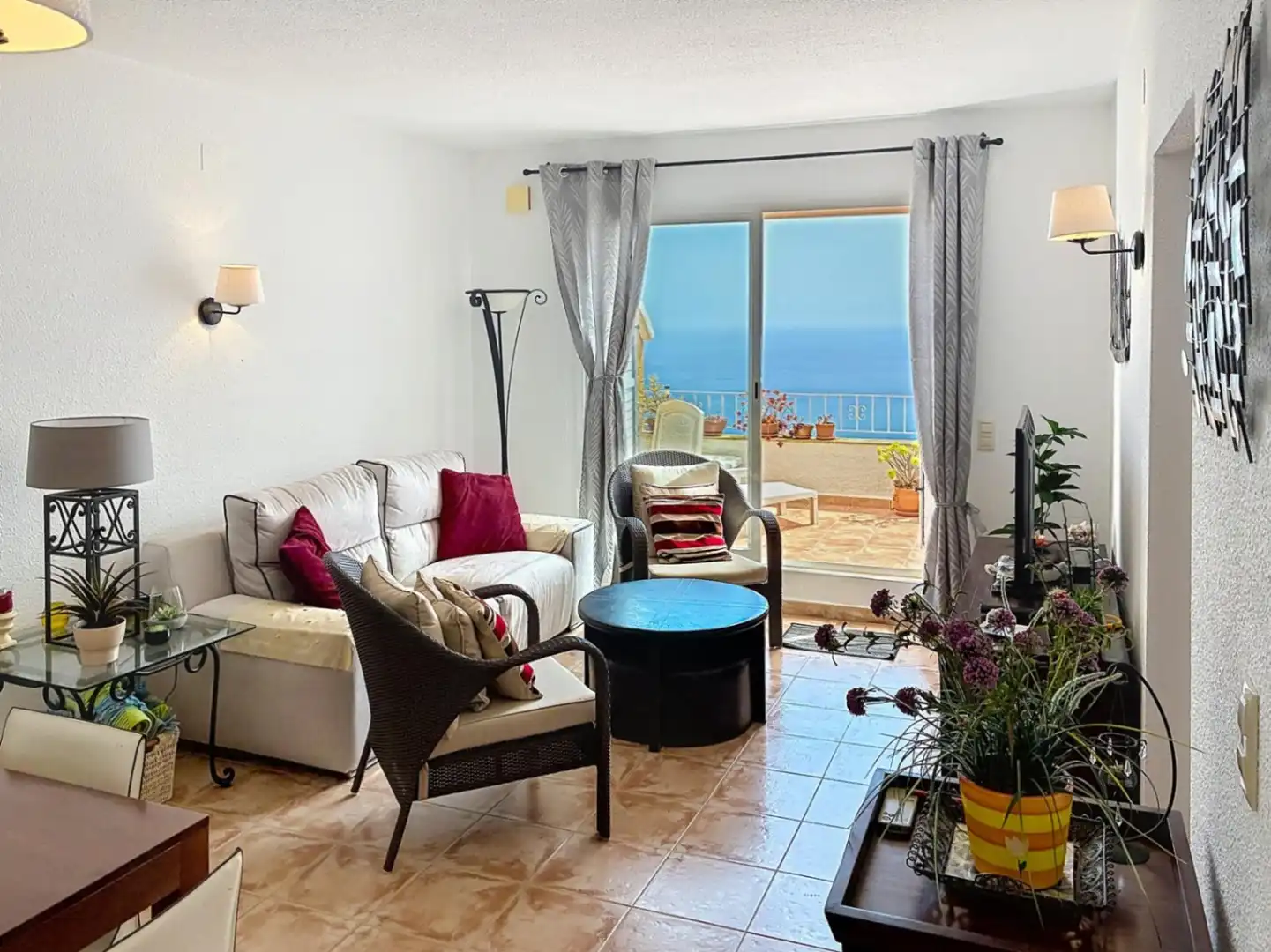 Sala de estar de Apartamento en venta en Benitachell / El Poble Nou de Benitatxell con Aire acondicionado, Calefacción y Terraza