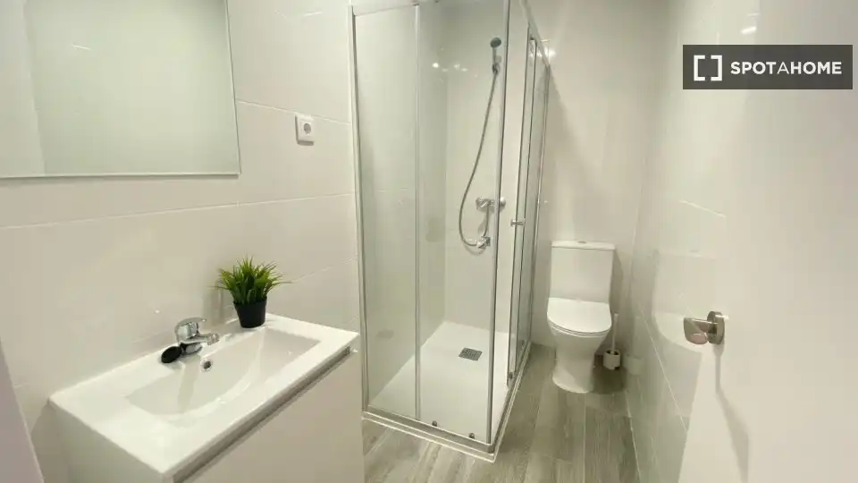 Bathroom of Flat for rent in Madrid  with Air Conditioner, Heating and Furnished