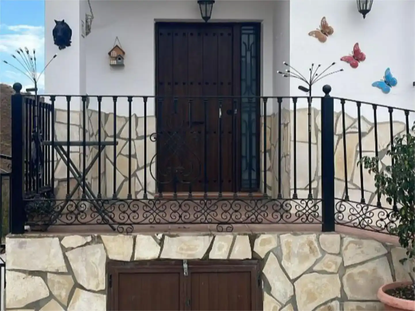 Terrasse von Country house zur Miete in Canillas de Aceituno mit Klimaanlage, Schwimmbad und Möbliert