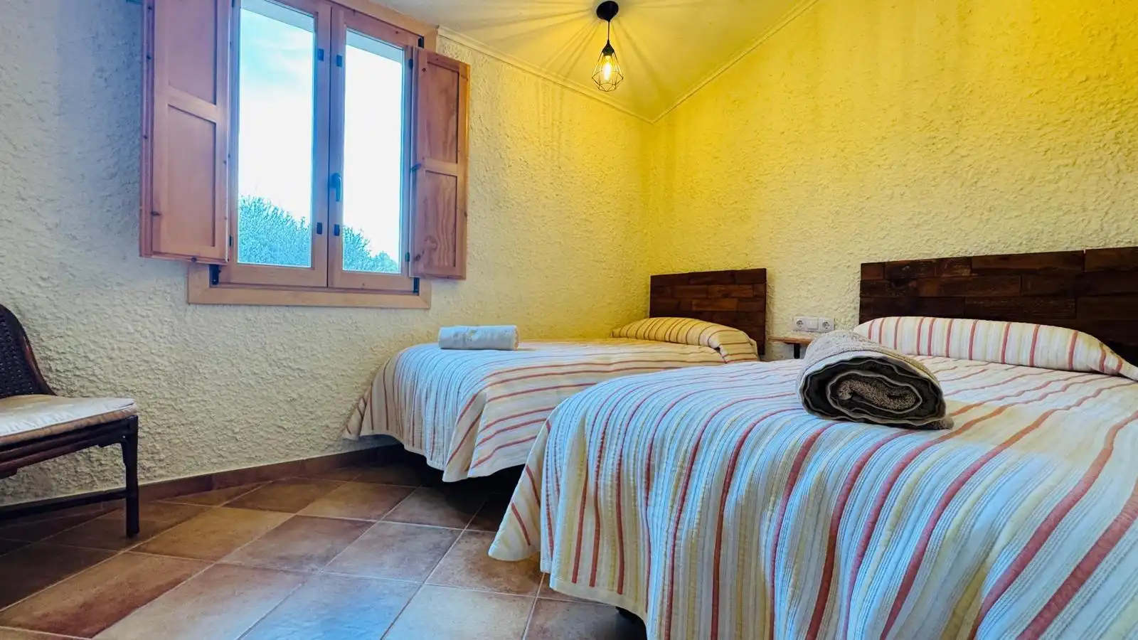 Bedroom of Houses for rent in Sant Martí Sarroca  with Private garden, Terrace and Swimming Pool
