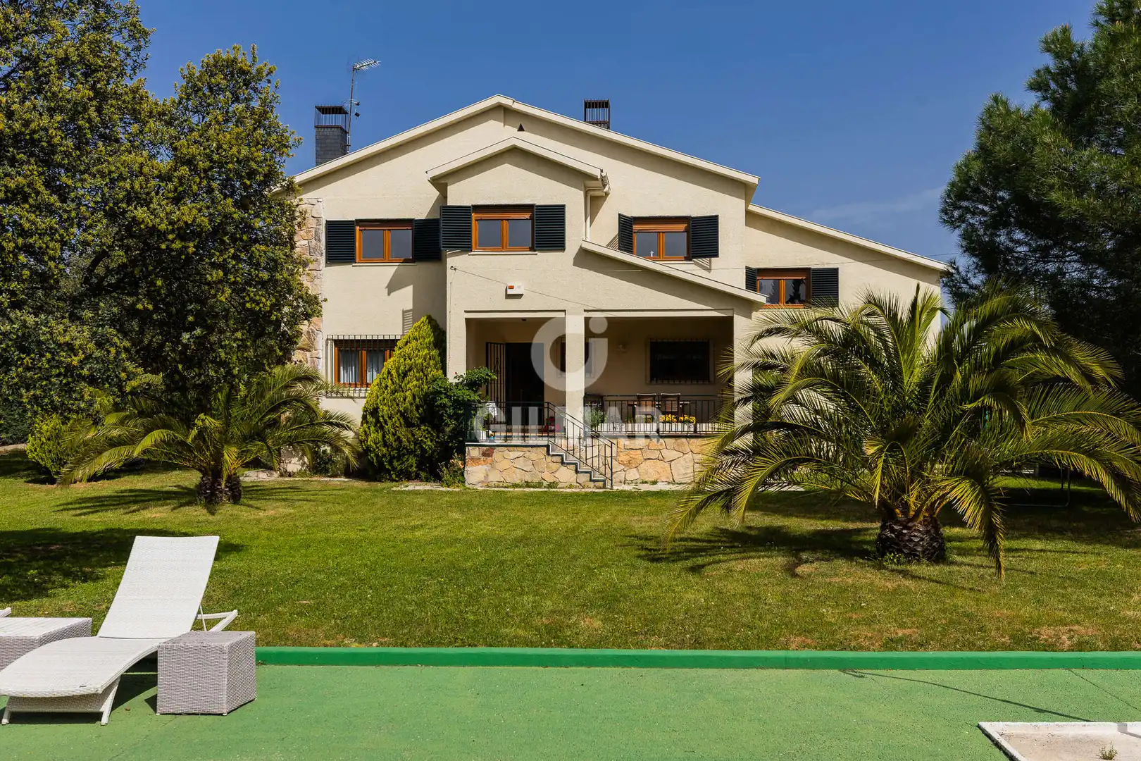 Vista exterior de Casa o chalet en venta en Galapagar con Calefacción, Jardín privado y Piscina