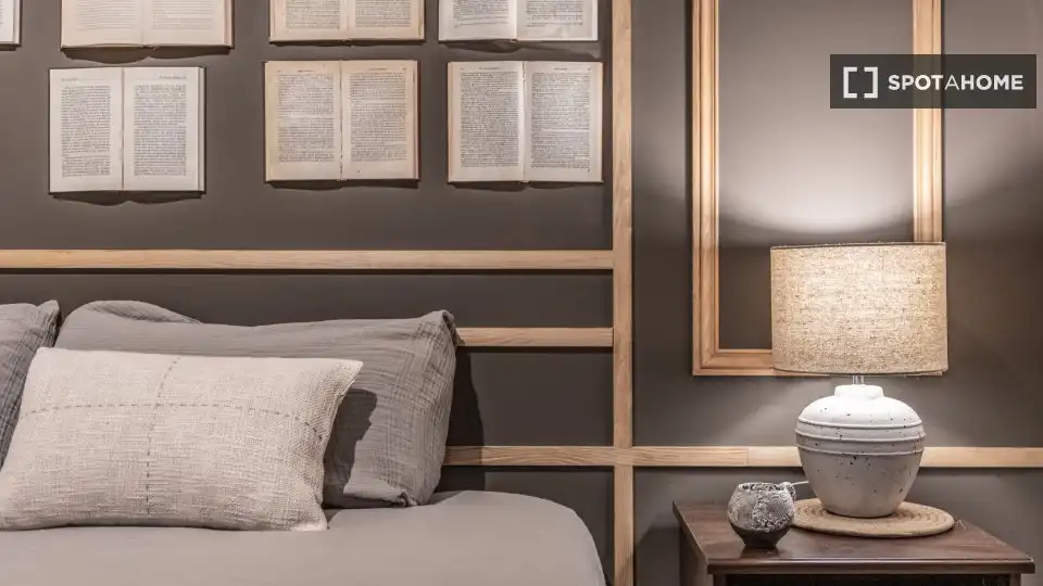 Habitación de Apartamento para compartir en Madrid con Aire acondicionado, Terraza y Amueblado