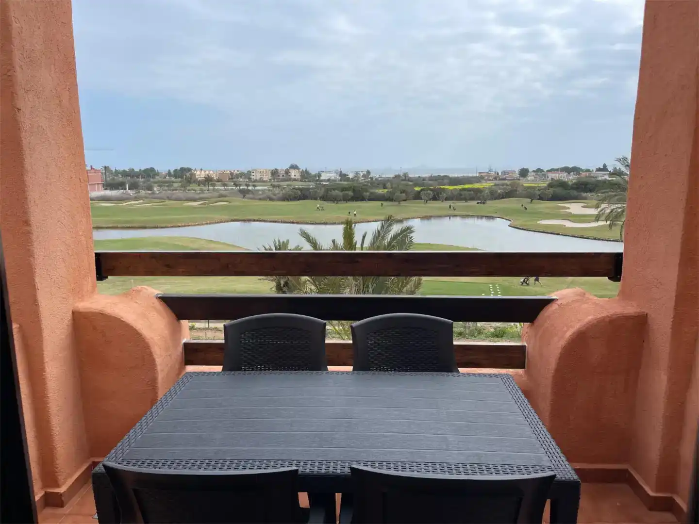 Terrasse von Wohnung zur Miete in Los Alcázares mit Klimaanlage, Schwimmbad und Balkon