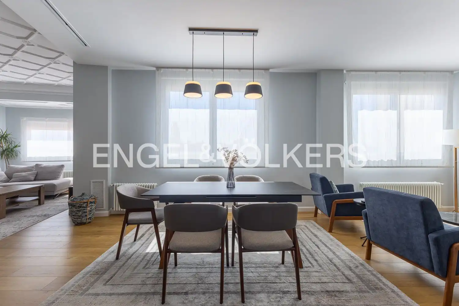 Comedor de Piso de alquiler en Valencia con Aire acondicionado, Calefacción y Parquet