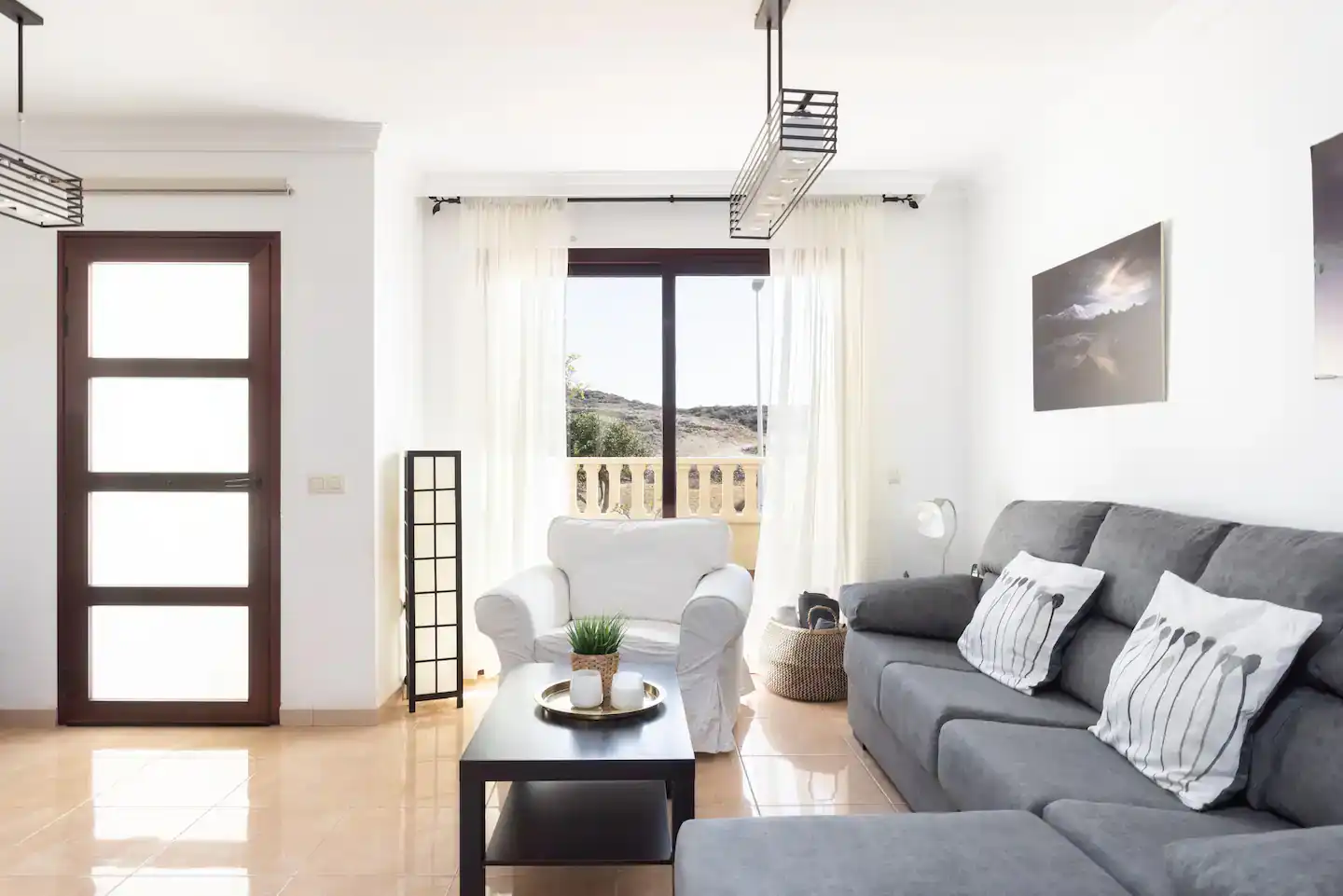 Sala de estar de Piso de alquiler en Granadilla de Abona con Terraza, Piscina y Amueblado