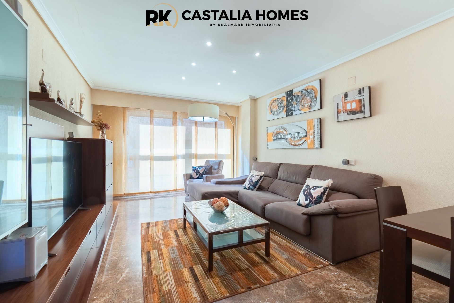 Living room of Flat for sale in Castellón de la Plana / Castelló de la Plana  with Air Conditioner, Heating and Terrace