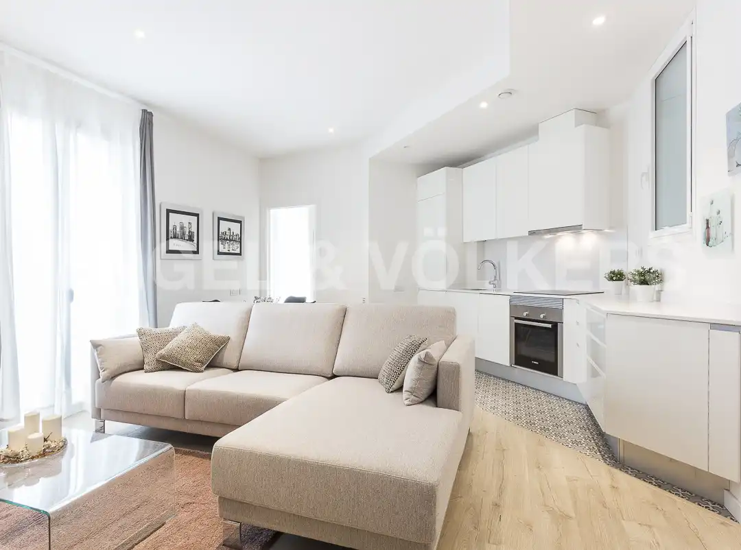Living room of Flat for rent in Barcelona  with Air Conditioner, Heating and Furnished