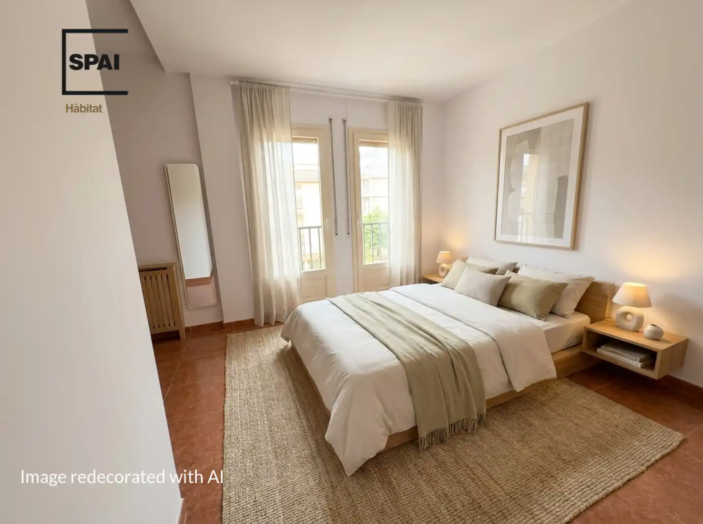 Schlafzimmer von Dachboden zum Verkauf in Centelles mit Klimaanlage, Heizung und Terrasse