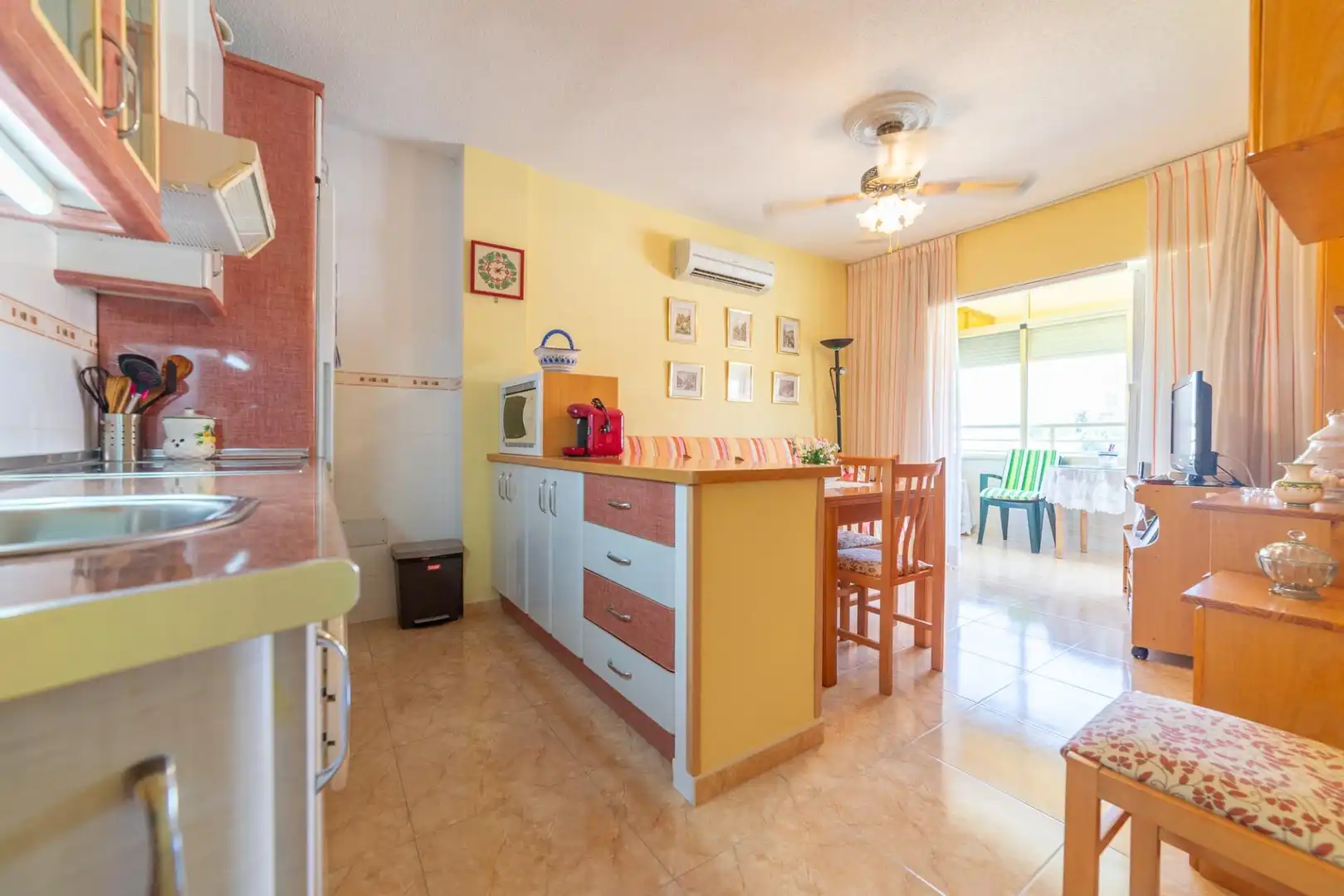Cuina de Apartament en venda en San Javier amb Aire condicionat, Jardí privat i Terrassa
