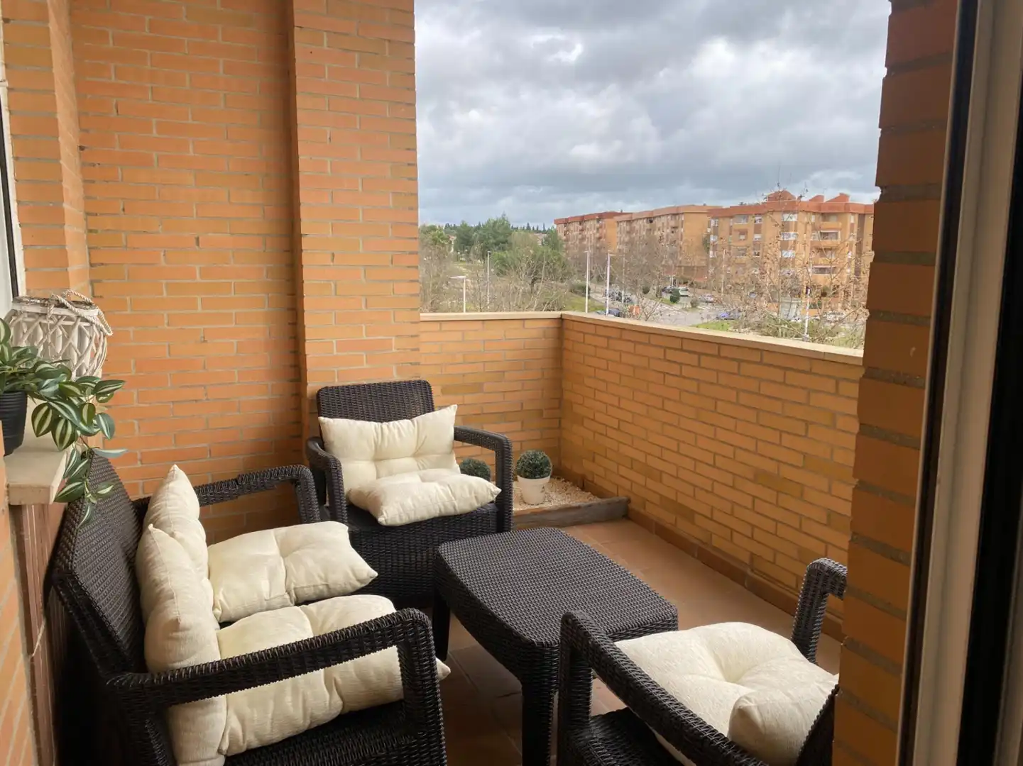 Terraza de Piso de alquiler en Mérida con Aire acondicionado, Calefacción y Parquet