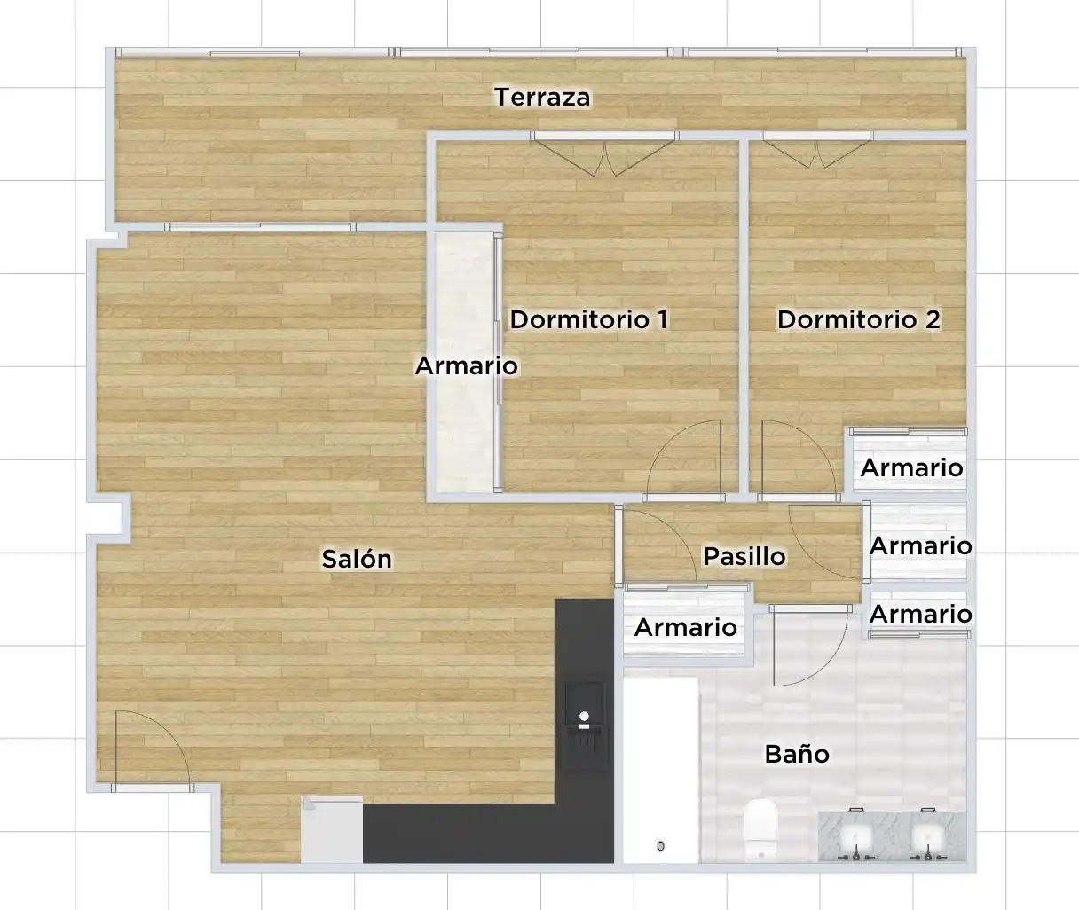 Flat for rent in Madrid  with Air Conditioner, Heating and Terrace